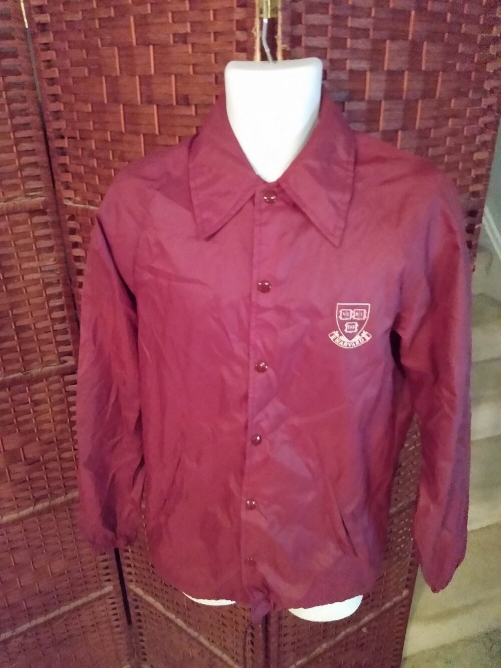 Vintage Mens Champion Harvard University Windbreaker Jacket 60s 70s Small